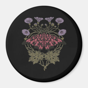 Íman Moth Talisman - Whimsigoth Witchy Art - Colorido