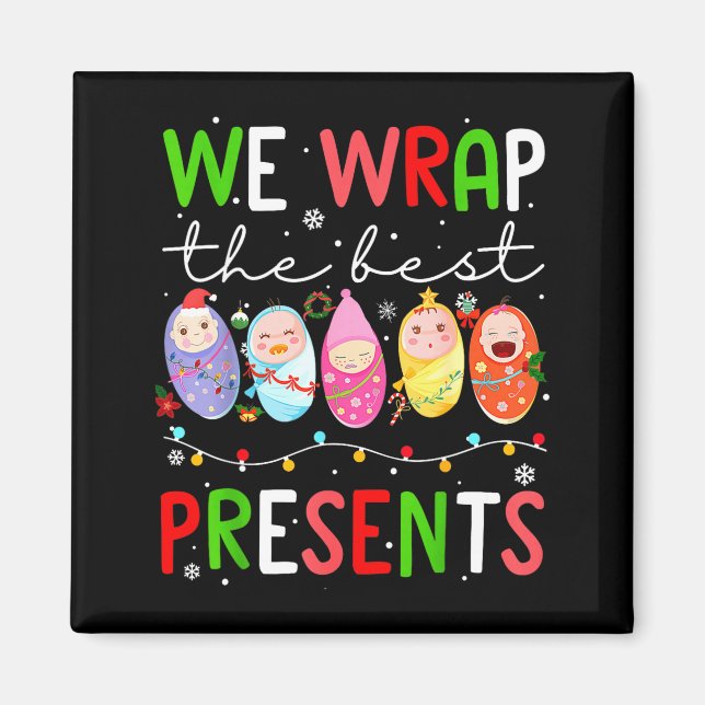 Íman Mother Baby Unit Christmas Labor And Delivery Nurs (Frente)