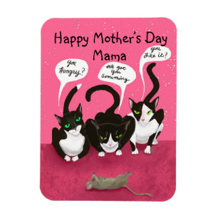 Íman Mother’s Day personalize funny from the Cats Card
