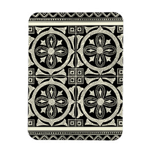 Íman Motif de Mandala Preto e Branco por Vision Studio
