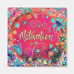 Íman Motivação Bonito Inspirividade Moderna Floral Rosa