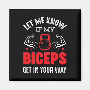 Íman Motivação da Malhação de Gym Biceps Bodybuilder