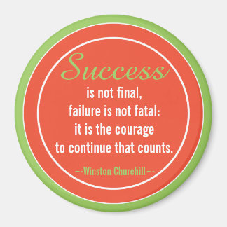 Íman Motivação de Cotação de Atitude Positiva-Churchill