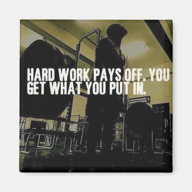 Íman Motivação do Workout - Pagamento do Trabalho do Du (Frente)
