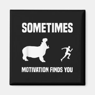 Íman Motivação Hipopótamo Esportivo Funny Runner
