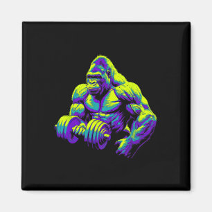 Íman Motivação para Academia de Macaco Gorila Roupas pa