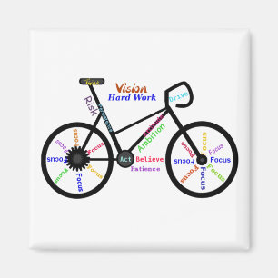 Íman Motivational Bike, Cycle, Biking, Palavras Esporti