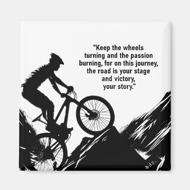 Íman Motivational Bike Sport para inspirá-lo a ser pers (Frente)
