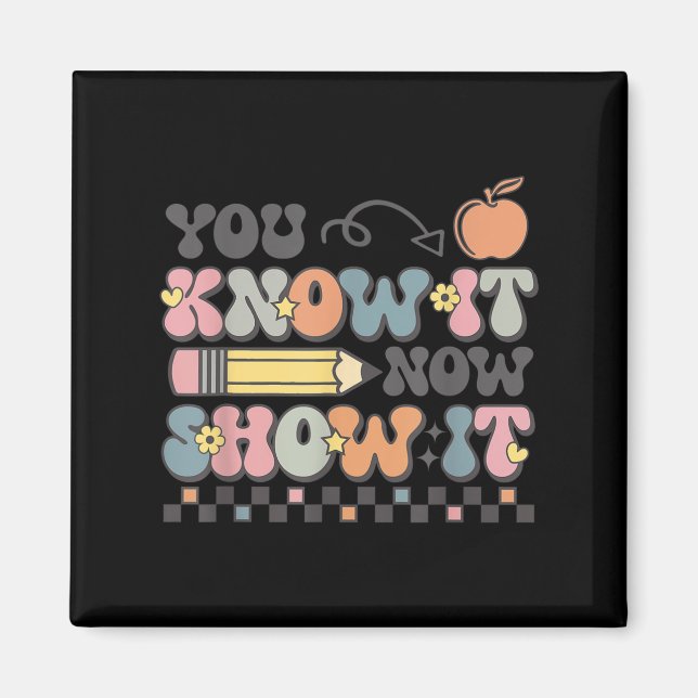 Íman Motivational State Testing Test Day You Know It No (Frente)