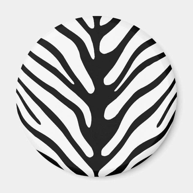 Íman Motivo de Listras de Zebra Retro (Frente)