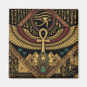 Íman Motivos do Antigo Egito Símbolo Ankh & Olho de Hór