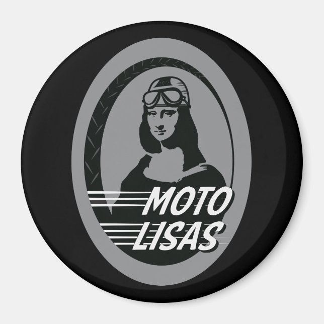 Íman Moto Lisas Round Magnet (vários tamanhos disponíve (Frente)