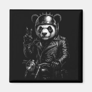 Íman Motocicleta do Sinal de Paz do Panda Punk Legal
