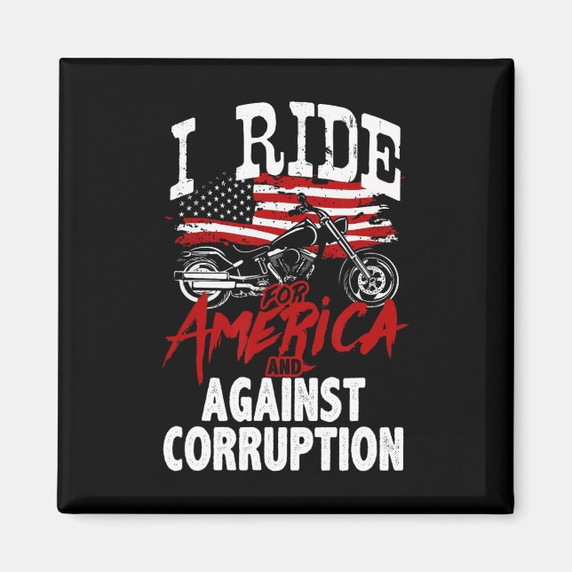 Íman Motociclista anti-Trump resiste contra protesto de (Frente)