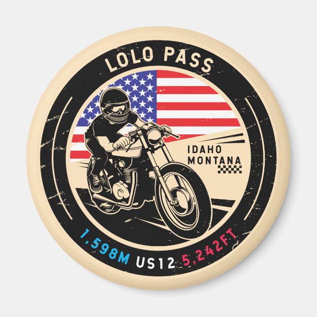 Íman Motociclo Lolo Pass Idaho (Frente)