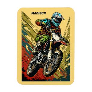 Íman Motocross de nome personalizado