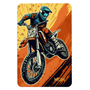 Íman Motocross Monograma Personalizado