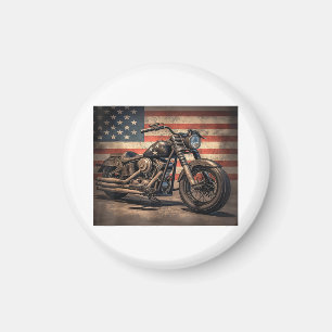 Íman Motorcycle USA Flag Biker