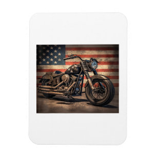 Íman Motorcycle USA Flag Biker