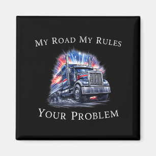 Íman Motorista de Caminhão Bandeira Americana