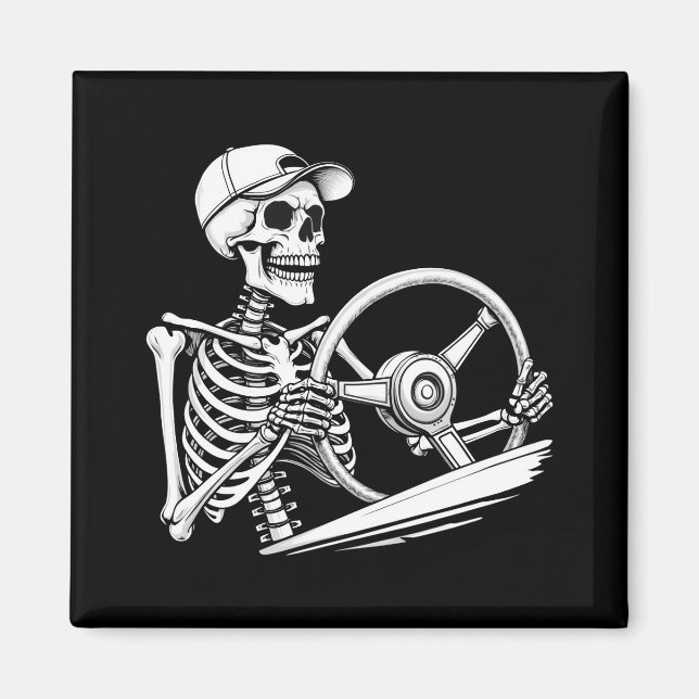 Íman Motorista de caminhão Skeleton - Caminhoneiro Gran (Frente)