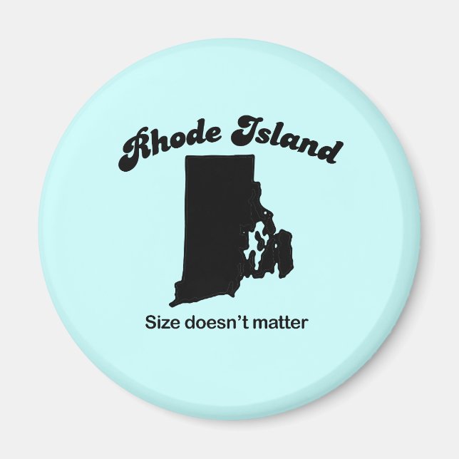 Íman Motto Rhode Island - O tamanho não importa (Frente)