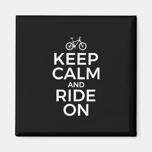 Íman Mountain Biking, Mountain Biker, Keep Calm And Rid (Frente)