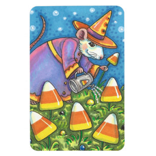 ÍMAN MOUSE BRANCO NO JARDIM DE MILHO CANDATO, COLORIDO