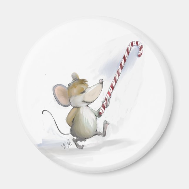 Íman Mouse Moe Magnet feliz (Frente)