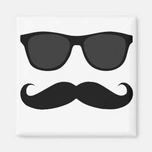 Íman Moustache e presente pretos do humor dos óculos d