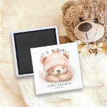 Íman Movimentação do Chá de fraldas de Favoritos do Urs<br><div class="desc">Um bonitinho urso favorece o ímã para um chá de fraldas feminino. Itens correspondentes disponíveis em nosso compro.</div>