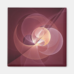 Íman Movimento Abstrato Moderno Vinho Vermelho Cor-de-r
