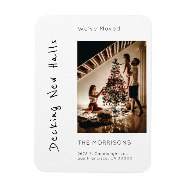 Íman Movimento de Foto de Natal em Decking New Halls (Vertical)