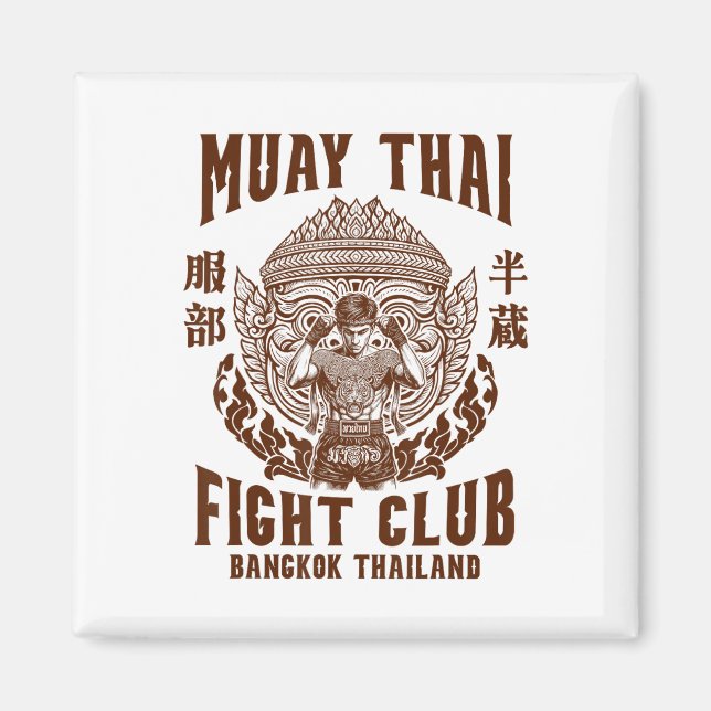 Íman Muay Thai Boxer Boxer Boxer Boxer Muay Thai Figh (Frente)