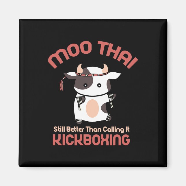 Íman Muay Thai Moo Thai Kickboxing Engraçado (Frente)