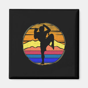 Íman Muay Thai Vintage Retro Pôr do Sol Engraçado Gi de