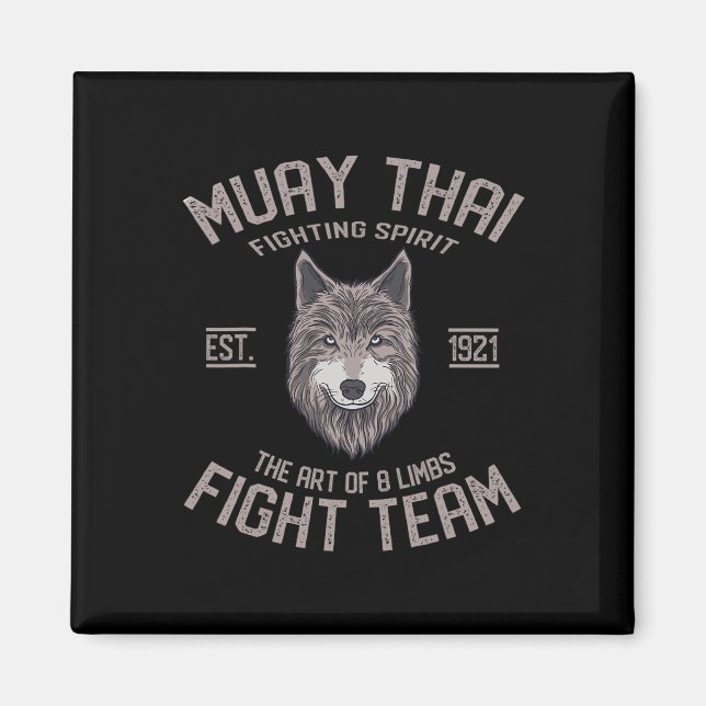 Íman Muay Thai Wolf Boxe Tailandesa Kickboxing  (Frente)
