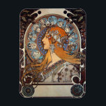 Íman Mucha Art Nouveau Mulher Vintage Zodiac La Pluma M<br><div class="desc">Um esporte de bicicleta publicitário de poster muito bonito nos anos 1900. Veja nosso compro para mais Posters vintage.</div>