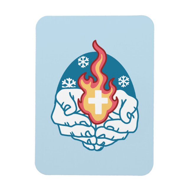 Íman Mudança a frio, fogo de fé - cristão motivacional (Vertical)