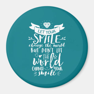 Íman Mudança feliz do sorriso das citações inspirada