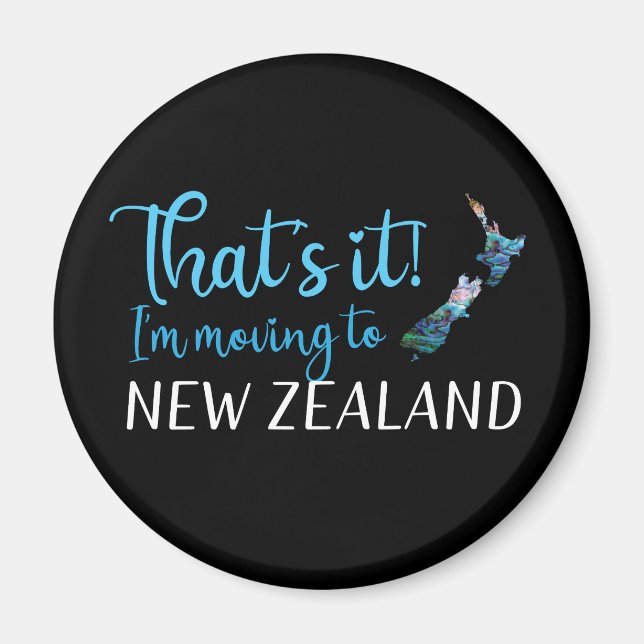 ÍMAN MUDANDO PARA NOVA ZEALAND KIWI PAUA (Frente)