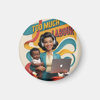 Íman Muita Mão De Obra — Ilustração Da Mulher Retroativ