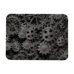 Íman Muitas engrenagens do metal ou peças oxidadas