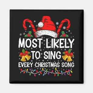 Íman Muito Provável Cantar Toda Canção de Natal Família