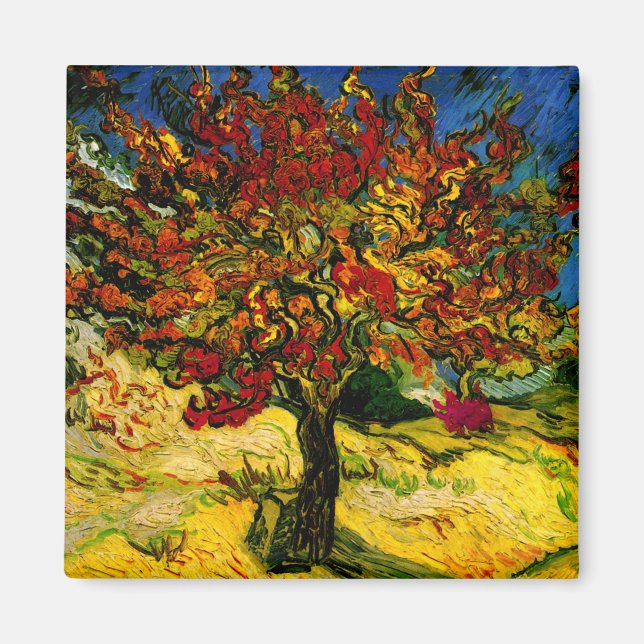 Íman Mulberry Tree Van Gogh Fine Art (Frente)