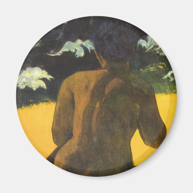 Íman Mulher à Beira-Mar de Paul Gauguin, Arte Fino Vint (Frente)