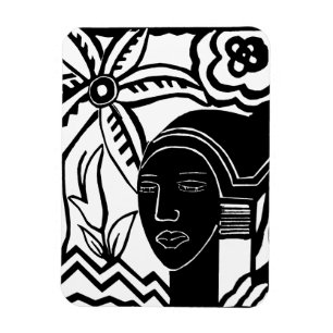 Íman mulher africana, abstrato, arte negra