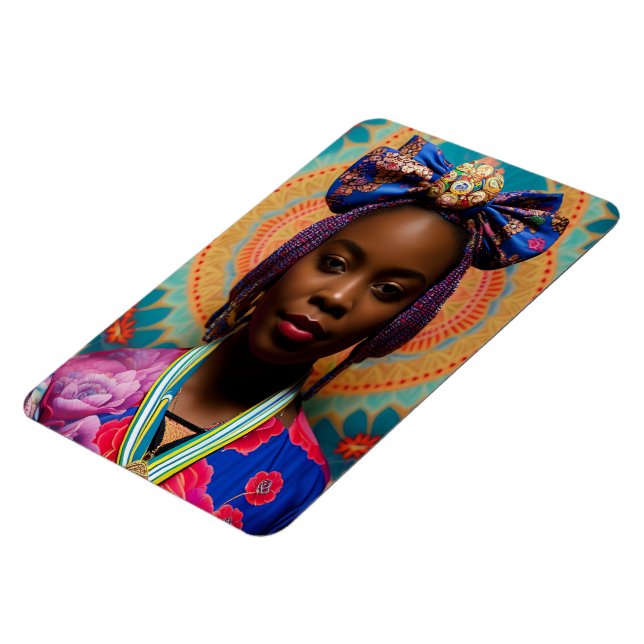 Íman Mulher africana com grande arco e medalhão (Left Side)