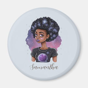 Íman Mulher Afro Elegante Estimulante