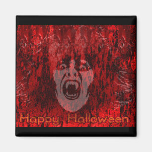 Íman Mulher assustada do vampiro no imã do sangue